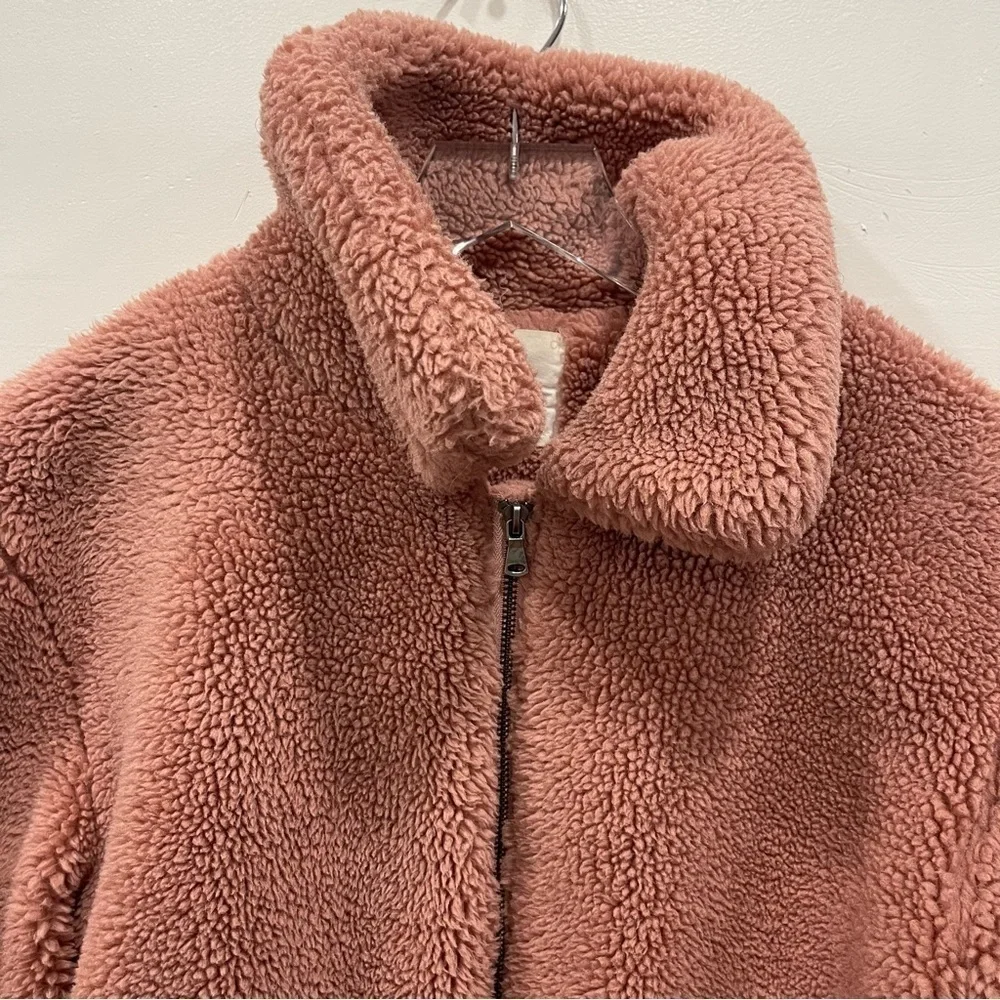Elodie Faux Shearling Teddy Jacket Full Zip Large Pockets High Collar X-Small